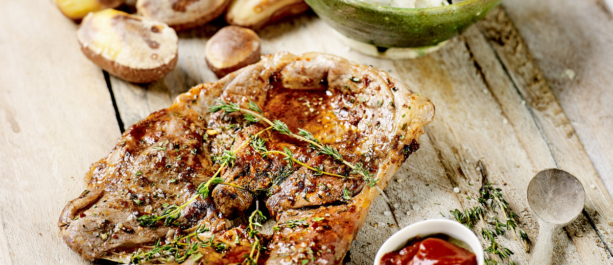 Breaded Breast of Lamb, Potatoes & Mushrooms