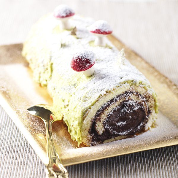 Chocolate Yule Log with Pistachio Supreme