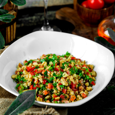 Farro Salad with Grilled Balsamic Veggies