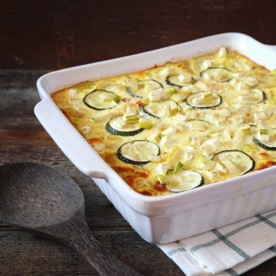 Zucchini Gratin with Basil Olivade