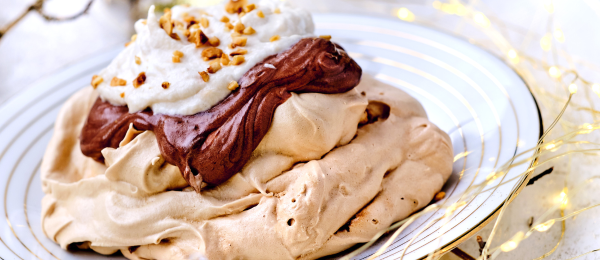 Two Hazelnut Pavlova