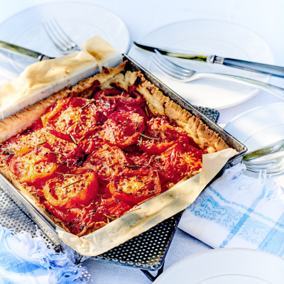 Tomato & Bell Pepper Pie