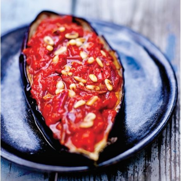 Eggplant, Tomatoes & Pine Nuts