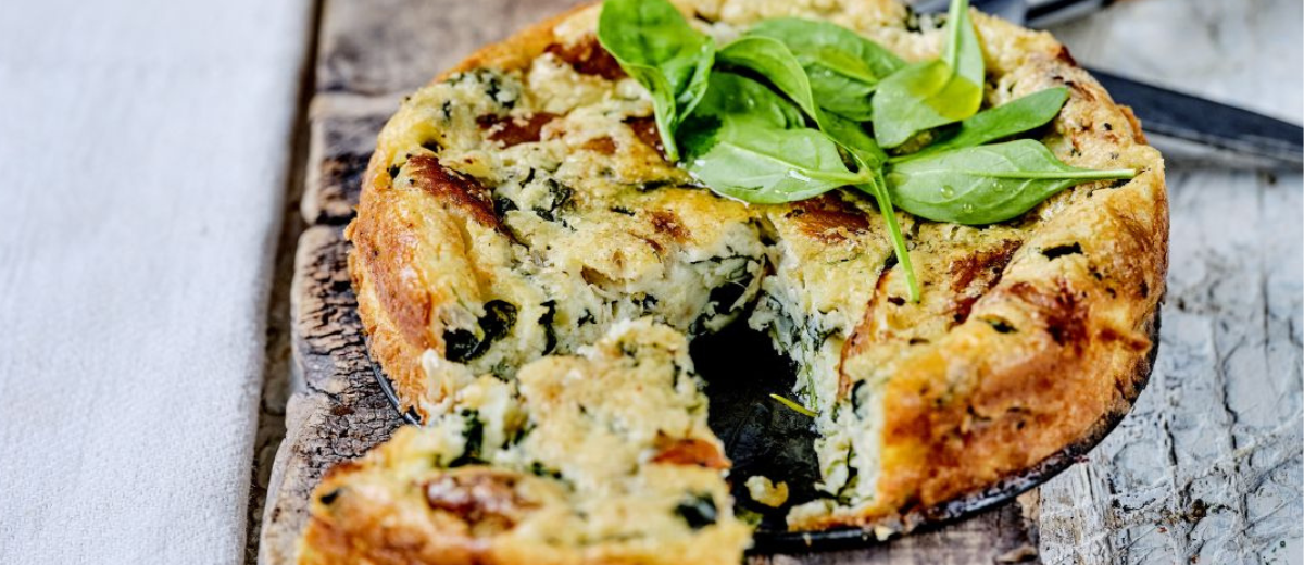 Greeny Crustless Quiche